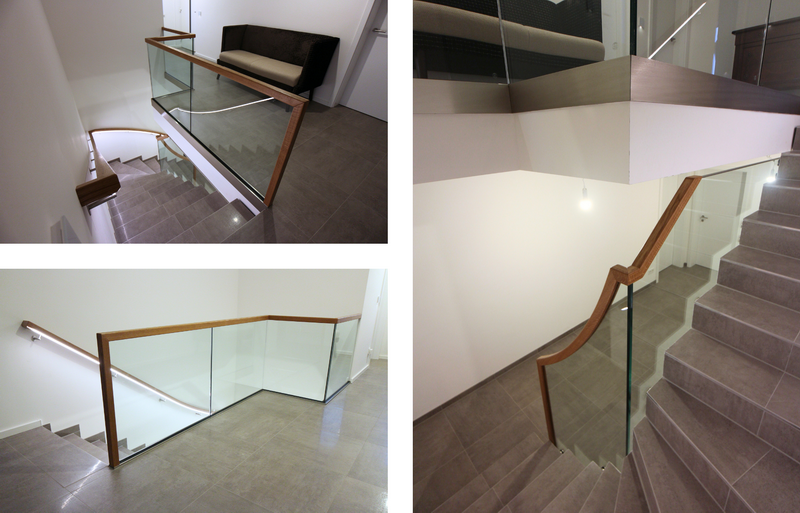 Ganzglasgalerie auf der Brüstung mit darunter auslaufendem Treppengeländer Bildquelle: GRÄFE Ganzglasgalerie auf der Brüstung mit darunter auslaufendem Treppengeländer Bildquelle: GRÄFE