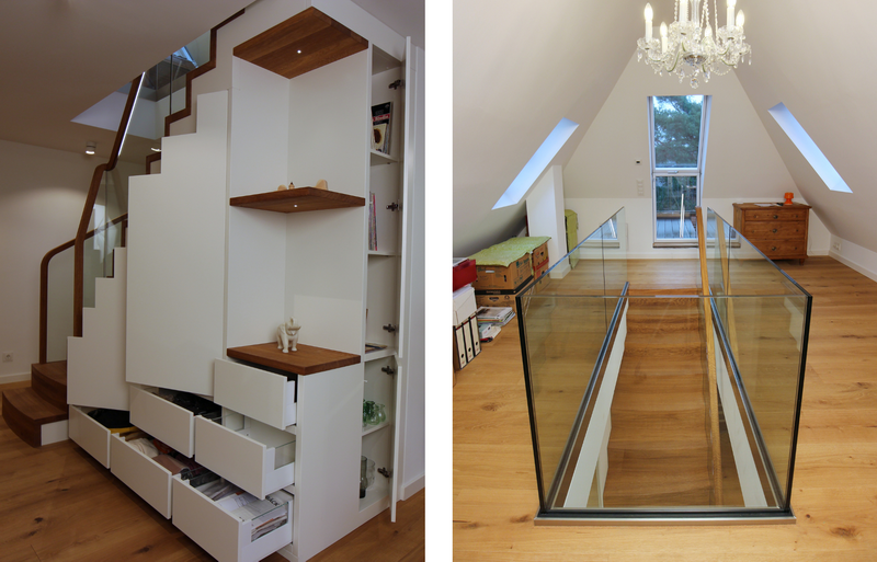 unten voll vermöbelt mit Schüben, Türen und Regal - oben transparent mit Ganzglas Bildquelle: GRÄFE unten voll vermöbelt mit Schüben, Türen und Regal - oben transparent mit Ganzglas Bildquelle: GRÄFE