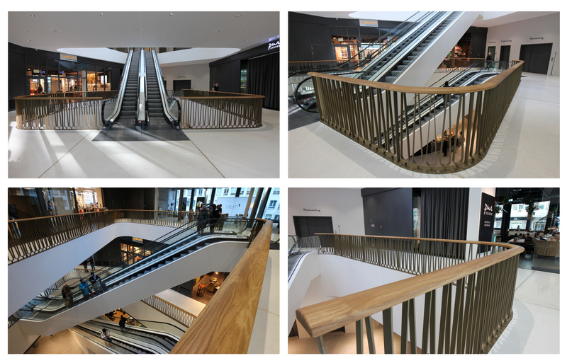 Steinbock Chur CH - Handlaufborde auf den Galerien der Einkaufspassage    Bildquelle: GRÄFE