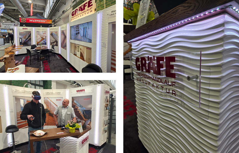 Details unseres selbstgebauten Messestandes und VR-Technik im Einsatz   Bildquelle: GRÄFE